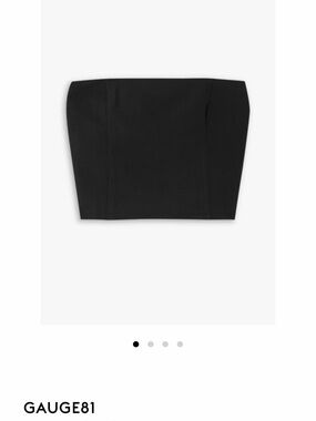Gauge81 Black Tona cropped strapless crepe top NWT